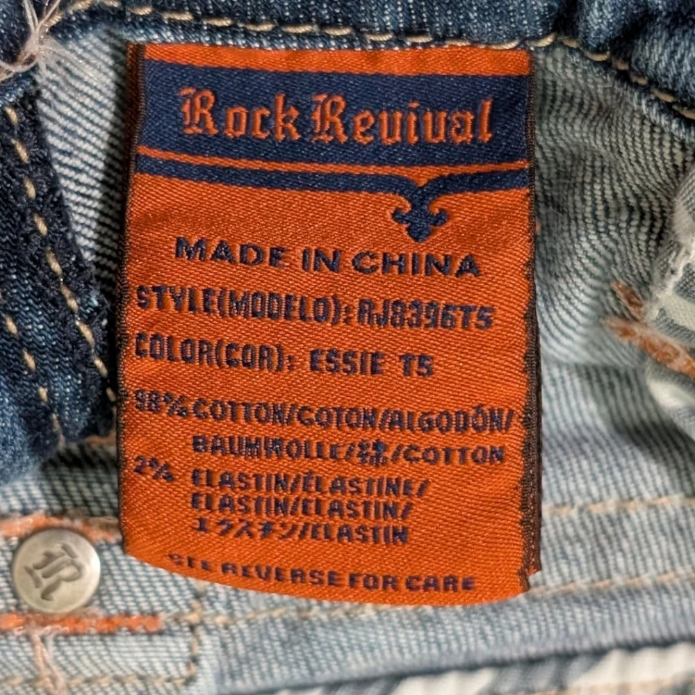 Rock Revival Essie Straight Jeans Essie T5 Wash Size 32 RJ8396T5 - Med Wash Blue - Picture 7 of 7